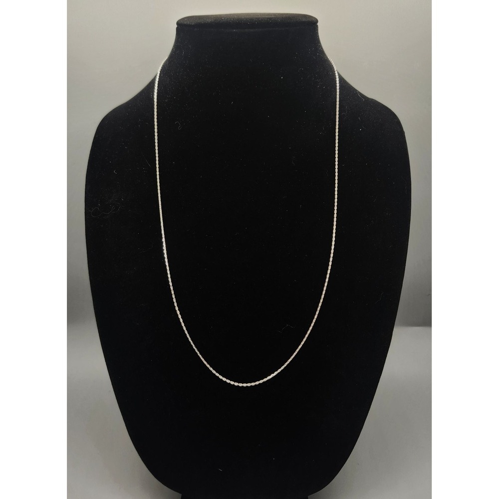 Delicate Silver Tone Singapore Chain Necklace Adjustable Thin Shimmering